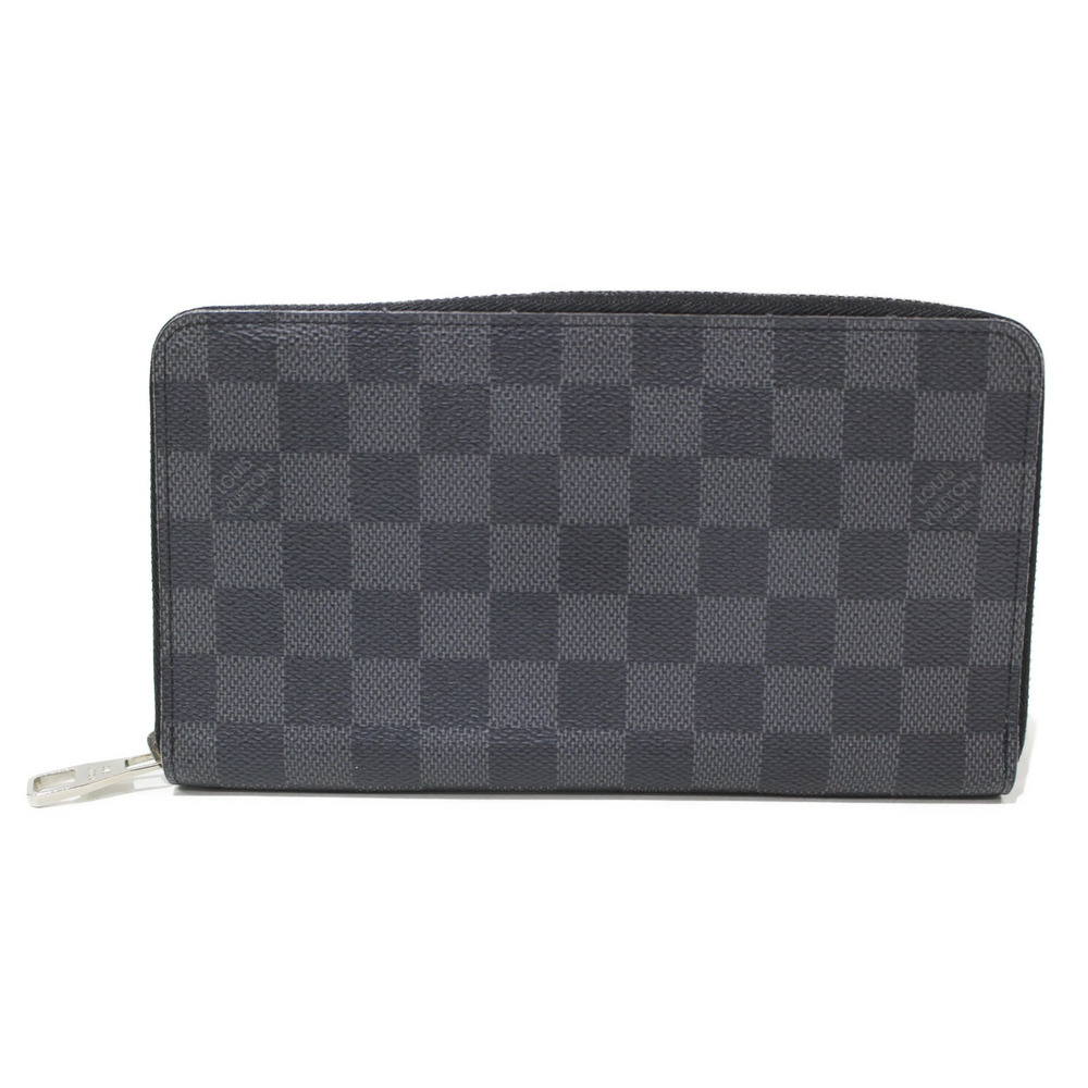LOUIS VUITTON Zippy Organizer Damier Graphite Black Long Wallet